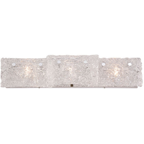 Eurofase 28140-016, Caramico 3 Light 27 inch Chrome Vanity Light Wall Light