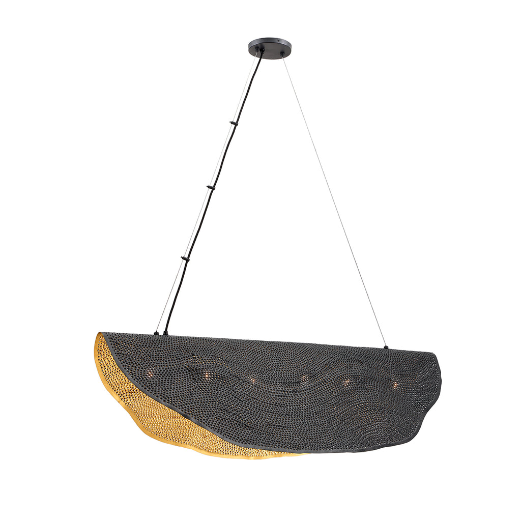 Lahar, 6LT 50in Chandelier, Bronze & Gold 46458-018