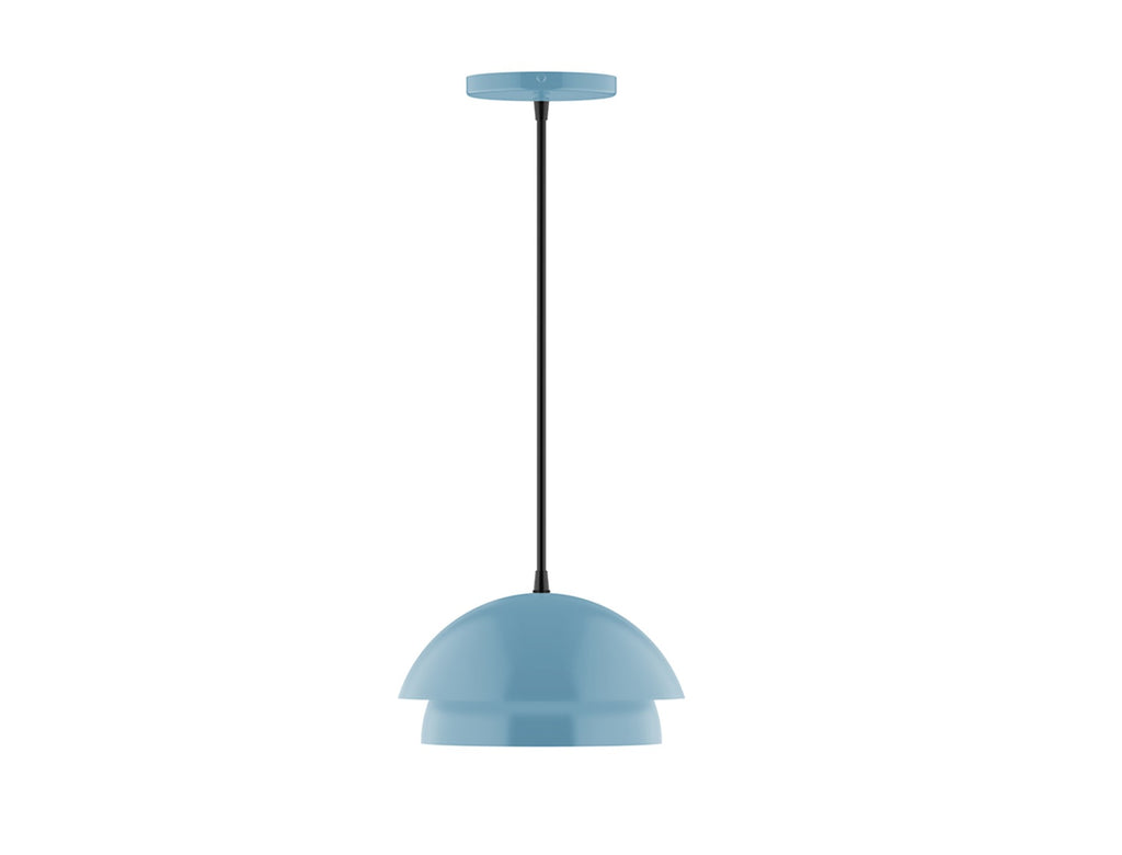 Montclair 10" Dome Stack Pendant Light Blue PEBX 445-54-C16