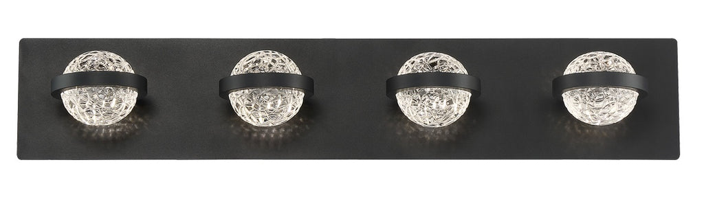 Eurofase Lighting Ryder 4 Light 26" Wide LED Bathroom Vanity Light In Black