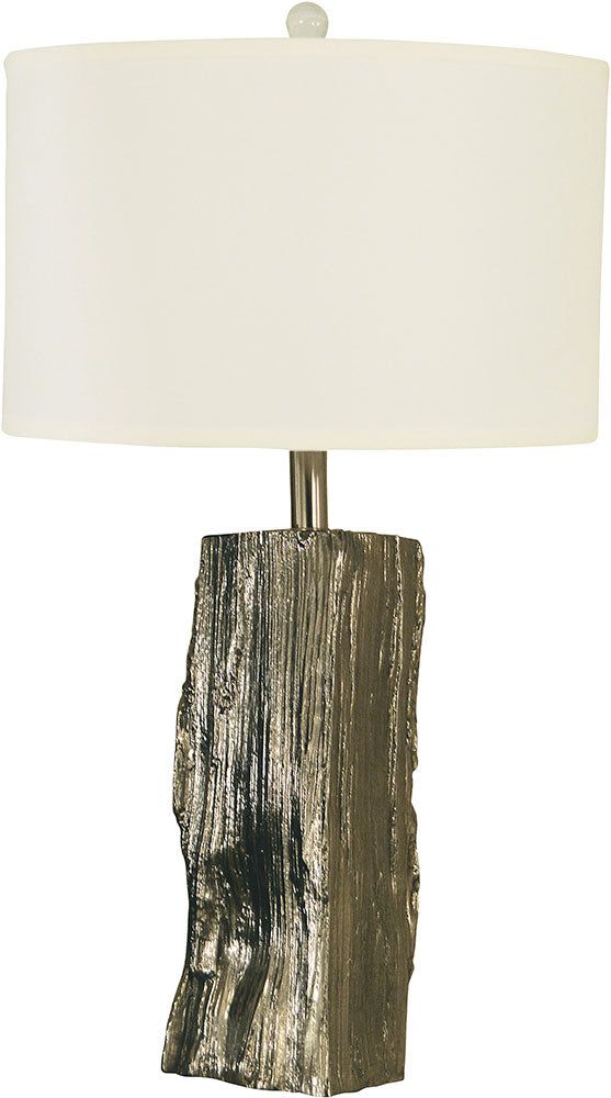 Polished Nickel Wood Grain Lamp 1262ASL2101