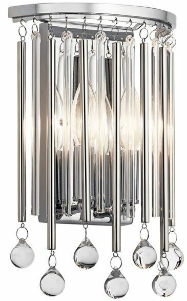 Kichler 43727CH Piper Wall Sconce, Chrome