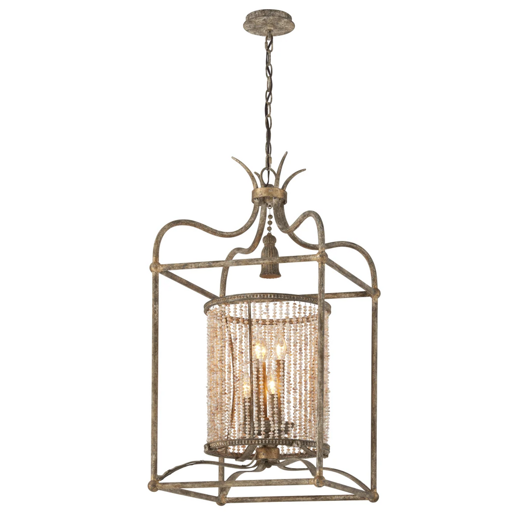 Troy Lighting Madame Bardot 6 Light Pendant with Freshwater Pearls F4044