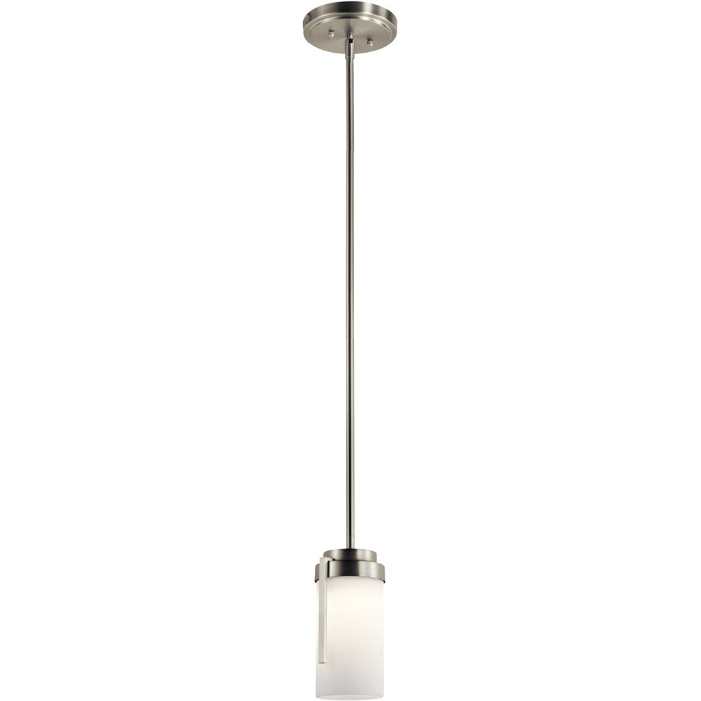 Kichler 11305NILED, Independence LED 5 inch Brushed Nickel Mini Pendant Ceiling Light