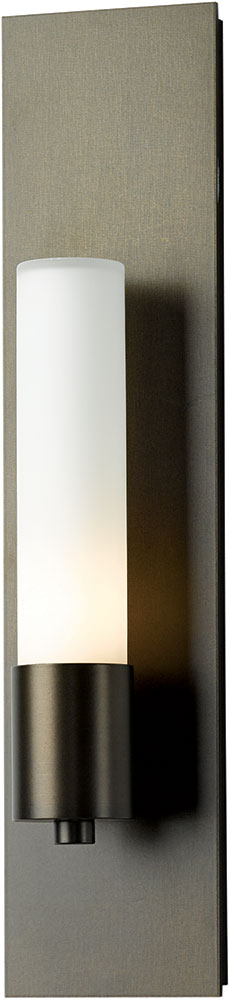 Pillar 1 Light Sconce Hubbardton Forge Base Item #204420-08-GG Burnished Steel