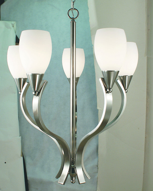 2075-BN By Framburg Solstice Collection Brushed Nickel 5 Lights Chandeliers