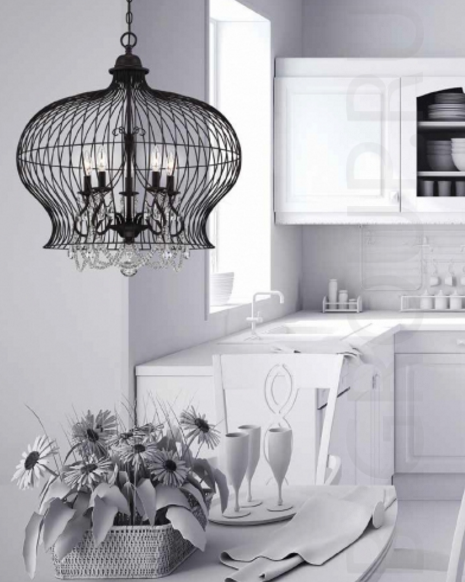 Abagail 5 Light 26" Wide 1 Tier Chandelier with Crystal Accents