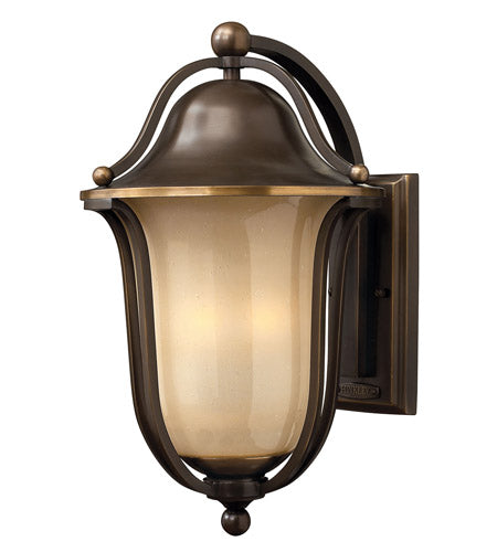 Hinkley 2635OB Bolla 19'' Olde Bronze Outdoor Wall Mount, Light Amber Seedy Glass