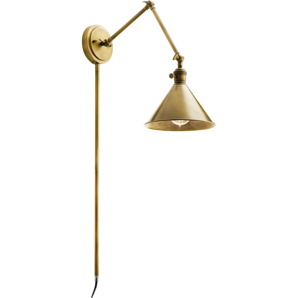 Kichler 43115NBR, Ellerbeck 1 Light 8 inch Natural Brass Wall Sconce Wall Light