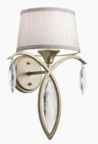 Kichler Lighting 43570SGD Casilda Wall Sconce, Sterling Gold Cut Crystal
