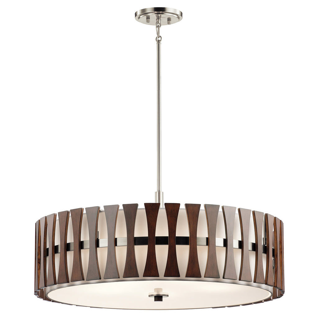 Kichler 43754AUB, Cirus 5 Light 30 inch Auburn Stained Pendant/Semi Flush Ceiling Light