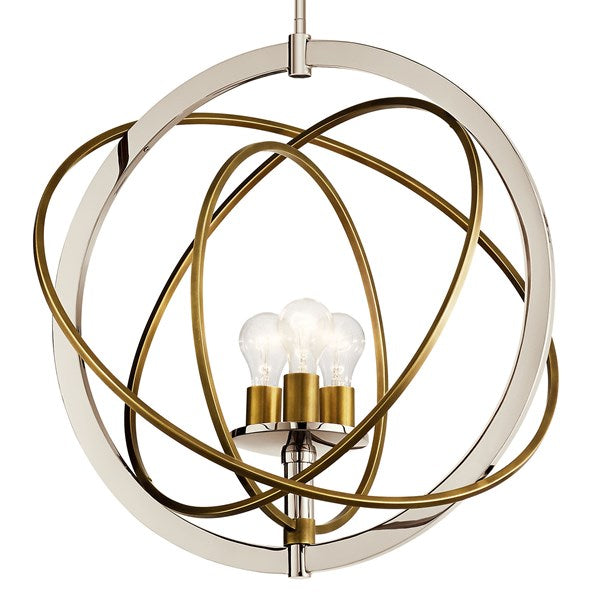 Kichler Ibis 3 Light Medium Pendant Polished Nickel 44202PN