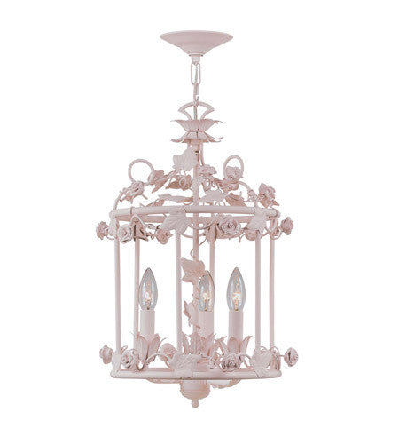 Crystorama Paris Flea Market 3 Light Pendant in Blush 5813-BH