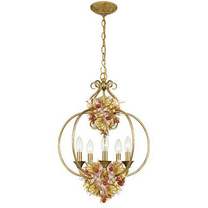 Crystorama Lighting 405-GA Lantern Murano Leaves