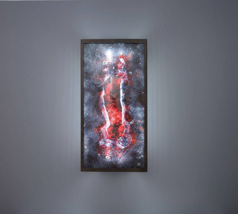 WPT Design F/N Tall Fluorescent Wired Rose Two-Light Wall Sconce