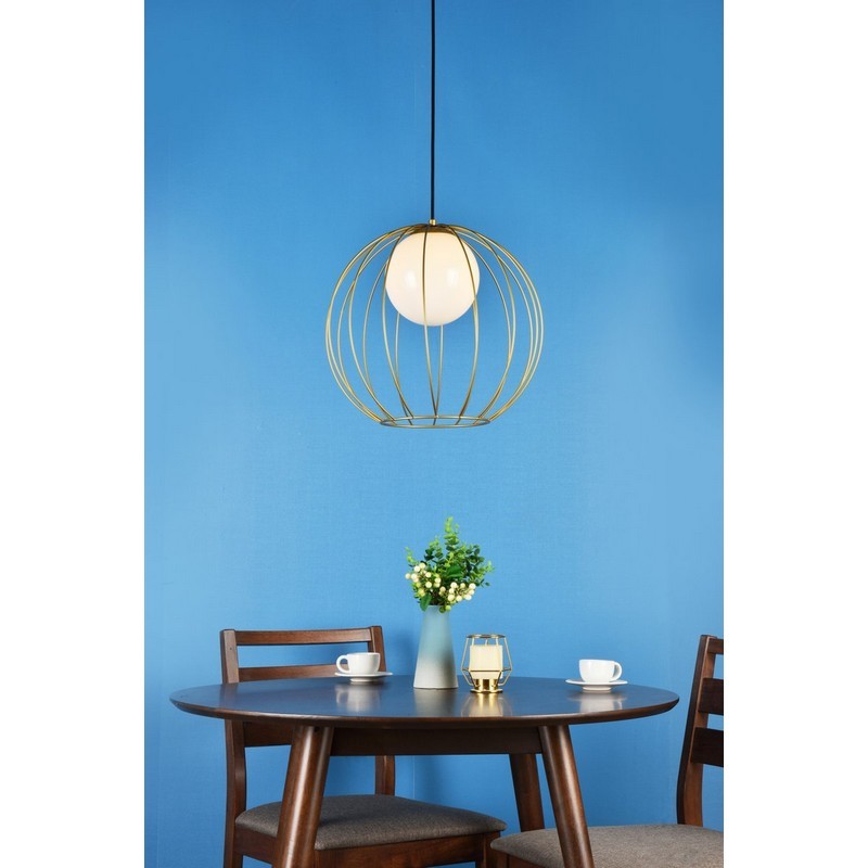 Elegant Furniture Lighting LD2345BR Wetzel 1 Light Pendant, Brass