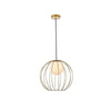 Elegant Furniture Lighting LD2345BR Wetzel 1 Light Pendant, Brass