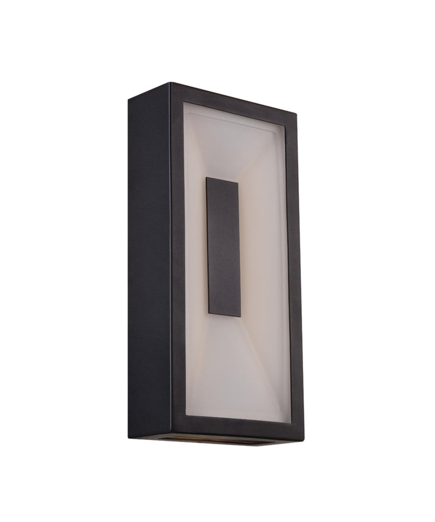 Modern LED Outdoor Wall Light in Black Finish
