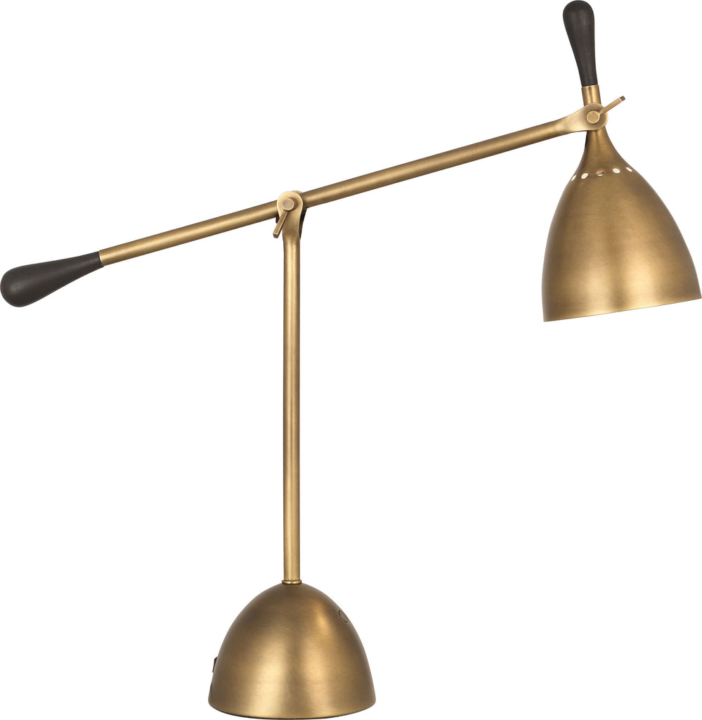 Warm Brass Ledger Table Lamp 1340 By Robert Abbey