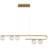 Phillimore 5 Light LED Linear Chandelier - Brushed Gold