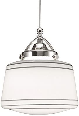 WAC Lighting MP-LED494-SL/CH Plymouth Early Electric Collection 1-Light LED MonoPoint Pendant