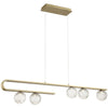 Phillimore 5 Light LED Linear Chandelier - Brushed Gold