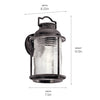 Kichler Ashland Bay 13.5" Wall Light Zinc 49570WZC