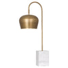 Robert Abbey Rico Espinet Bumper Table Lamp in Warm Brass Finish and White Marble Base 611