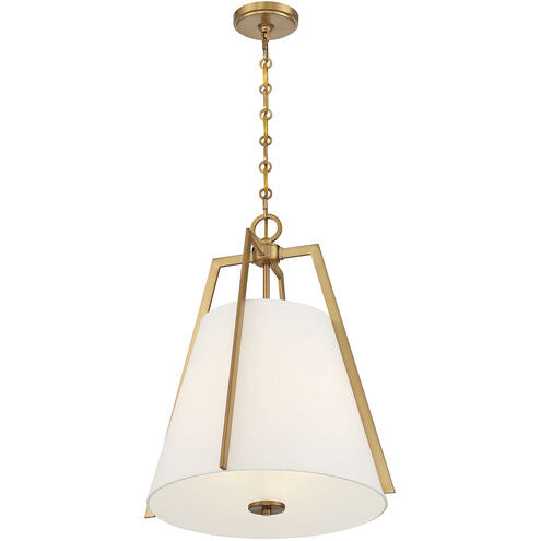 Mansfield 3 Light 18 inch Warm Brass Pendant Ceiling Light 7-1875-3-322