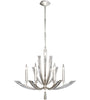 Fine Art Lamps VOL DE CRISTAL 798040ST Silver Leaf 6 Light Chandelier