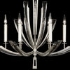 Fine Art Lamps VOL DE CRISTAL 798040ST Silver Leaf 6 Light Chandelier