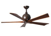 Matthews Irene-5 Ceiling Fan 52" Chrome Housing Walnut Blades