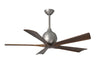 Matthews Irene-5 Ceiling Fan 52" Chrome Housing Walnut Blades