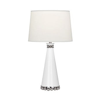 Robert Abbey Pearl Accent Lamp in Lily Lacquered Paint and Polished Nickel Accents LY47X