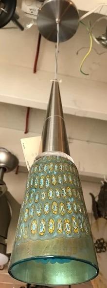 Oggetti Peacock Pendant 22-103B Brushed Nickel 12"