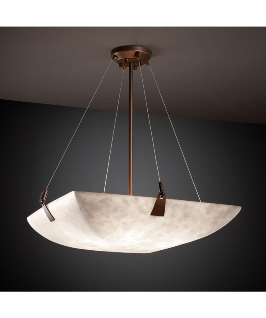 Justice Design Group FAL-9642-25 DBRZ LumenAria Tapered 27 Inch Large Pendant