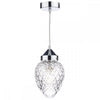 1 Light Chrome Pendant Ceiling Light in Canopy Mount MP-LED 491 CL CH