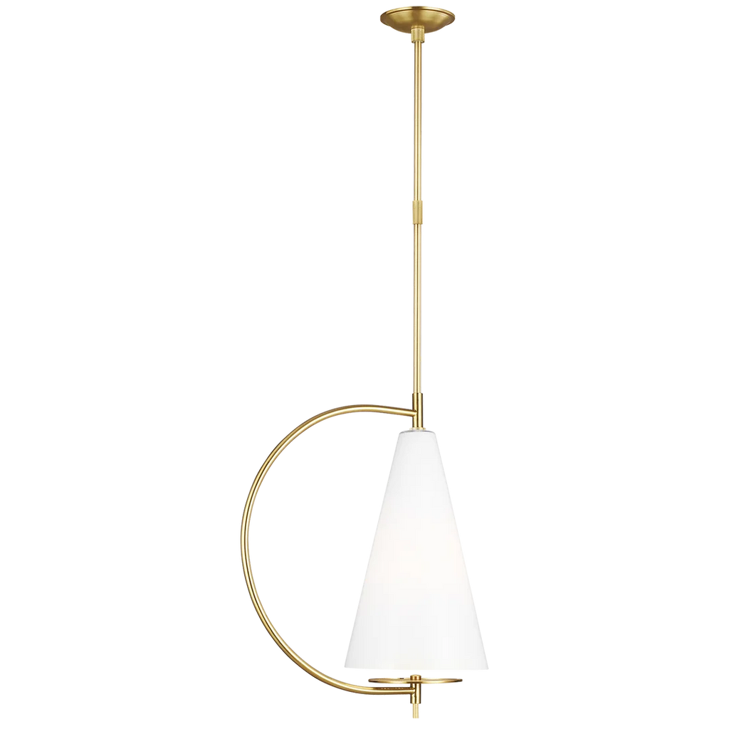 1 Light 10 inch Burnished Brass Pendant Ceiling Light KP1041BBS